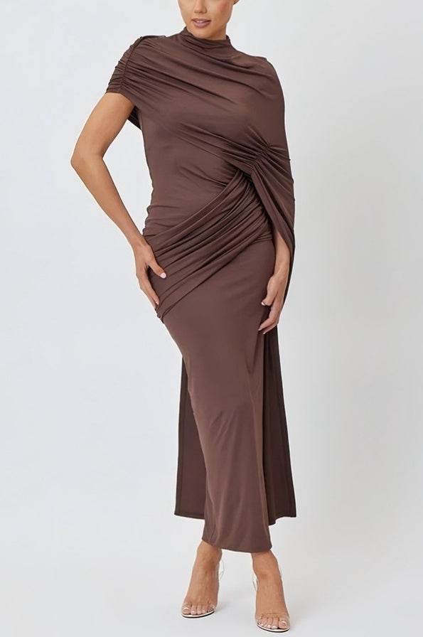 Asymmetry Mini Knitted Semi Formal Wedding Guest Dresses 8475537997982 - COCOMELODY